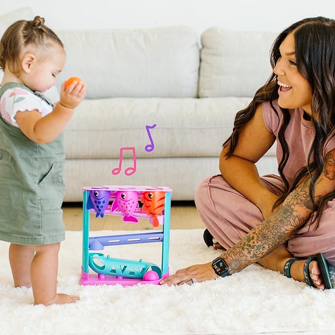 Move2Play, Feed The Fish | Interactive Baby & Toddler Toy | 1, 2+ Year Old Gift & Birthday Present | Boys & Girls Babies Ages 6, 7, 8, 9, 10, 12, 18, 24+ Months Old