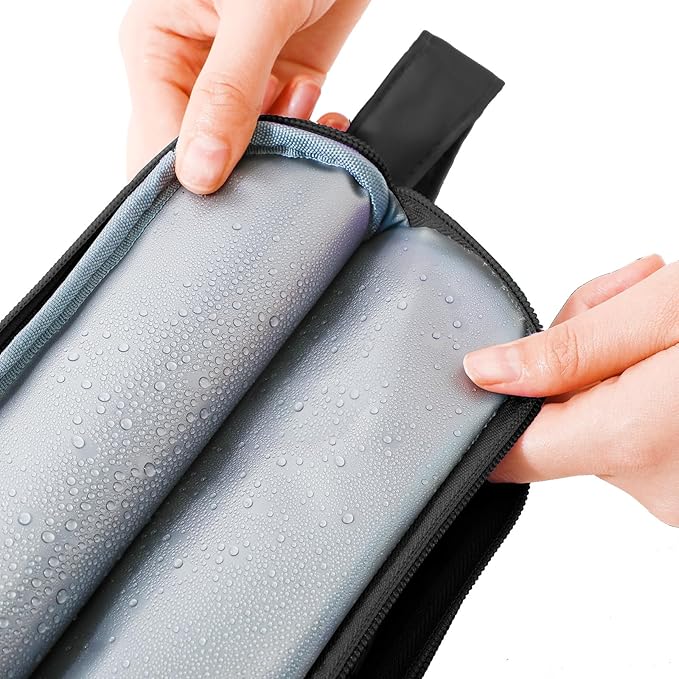 Kids Toiletry Bag for Boys, Travel Toiletry Bag for Little Young Boys Waterproof Hanging Wash Bag Toddler Traveling Toiletries, Soccer Balls Black