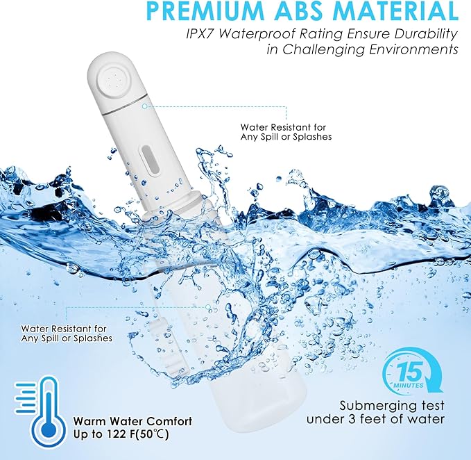 Portable Bidet for Travel, 450ML Electric Peri Bottle with Dual Spray Modes, 360° Nozzle, USB Rechargeable, Waterproof for Personal Hygiene Cleaning, Postnatal Care, Perineal & Hemorrhoid Treatment