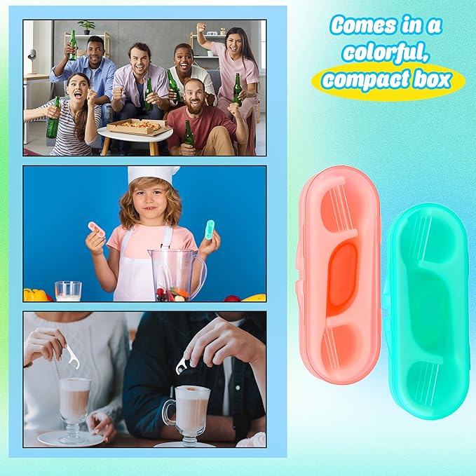 36 Pack Travel Floss Dental Cases with 360 Pcs Toothpick Flossers Portable Picks Individually Sealed Refillable Storage Box for Adults Teeth Cleaning Ideal for Family Hotel Office (Green, Pink)