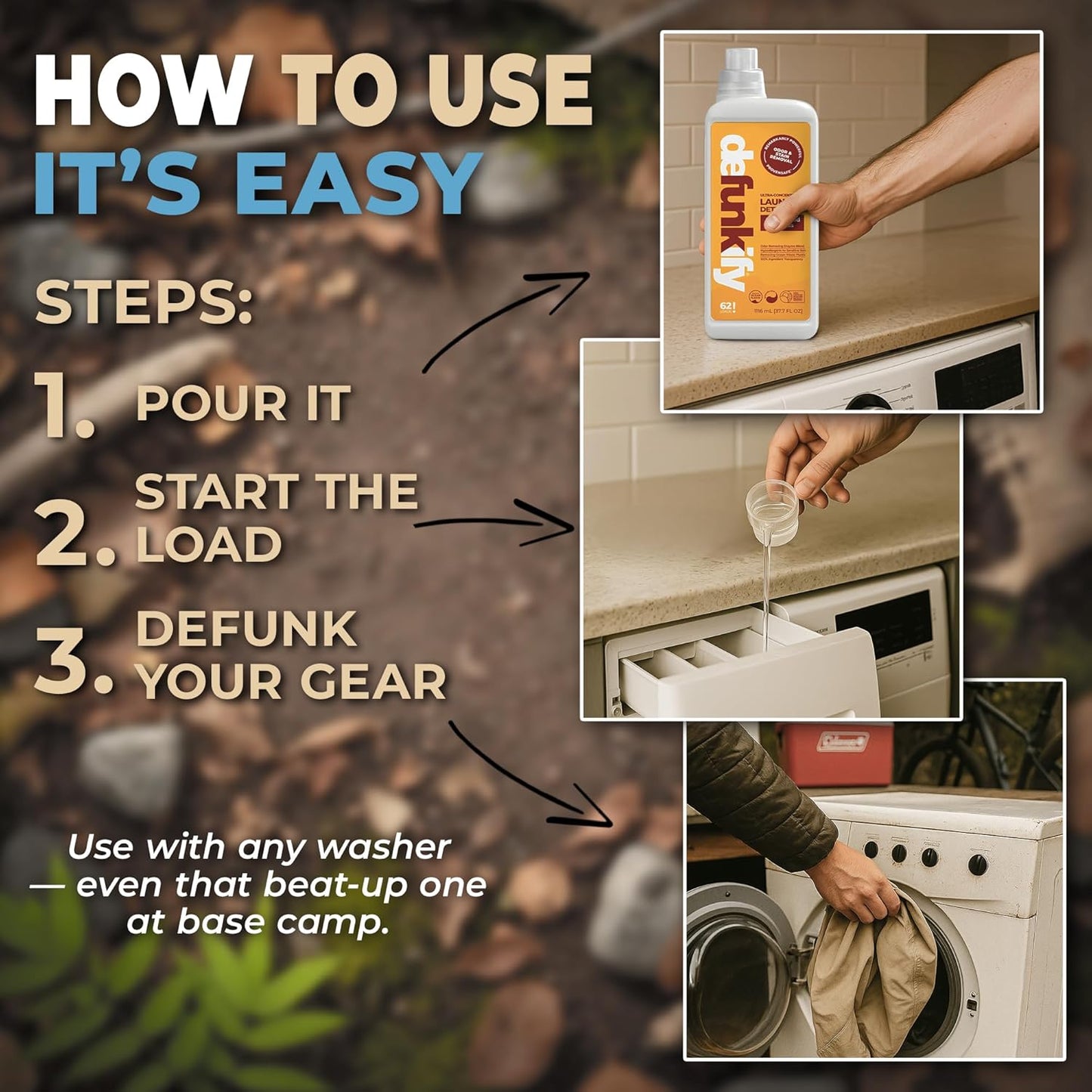 Laundry Detergent 62 Load/37.7 FlOz (2-Pack). 'Amberwood & Citrus' Liquid Detergent- Sensitive Skin. 'ProvenSafe' Laundry Soap Washing Detergent w/Odor & Stain Remover for Activewear & All Fabrics