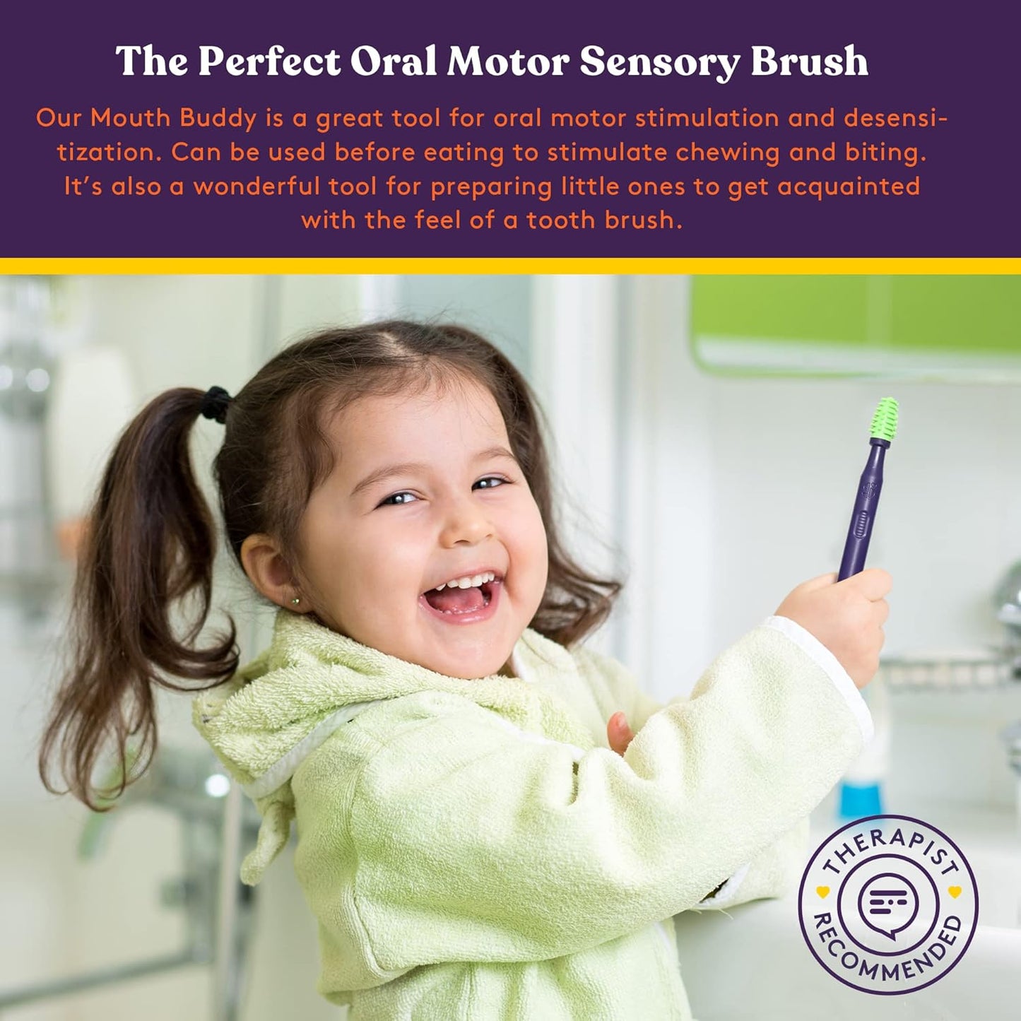 Special Supplies Sensory Mouth Brushes and Oral Stimulation Tools for Kids and Adults, Wake Up Mouth for Desensitization, Soft, Flexible, Textured Silicone (6 Pack)