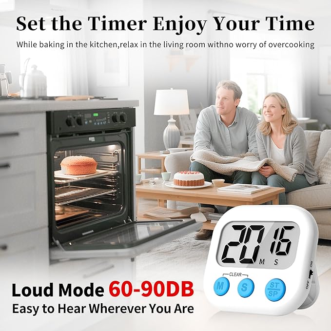 ZILLEEN Classroom Timers for Kids Classroom Magnetic Digital Kitchen Timers for Cooking Teachers Gym Game 12 pcs