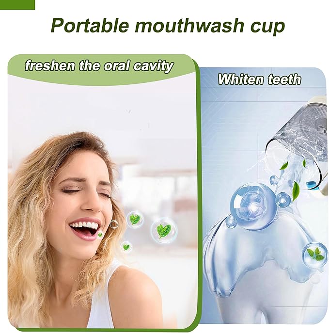 Ozone Glass Cup O3Generator Fresh Oxygen Mouthwash Cup Hydrogen Water Generator-11 oz Portable Rechargeable Ozone Water Purification,for Daily Oral Care,Freshness Breath, Mouthwash Cup