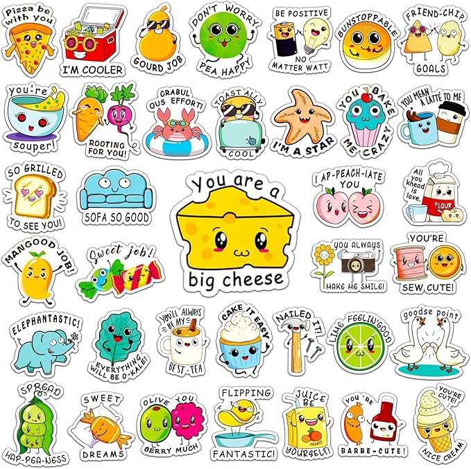 900PCS Funny Punny Reward Stickers for Kids Motivational Stickers Inspiration Positive Accents Teacher Supplies Stickers for Classroom Cute Cartoon Incentive Labels School Stickers for Students Chart