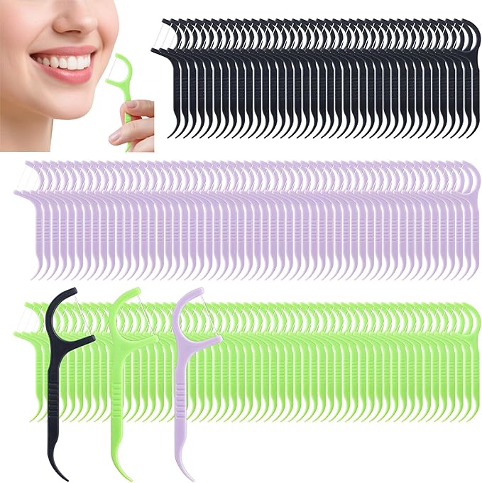 Bulk Floss Picks Dental Floss Sticks Bulk for Teeth, Floss Picks Dental Floss Picks Bulk for Family, Travel, Braces & Sensitive Teeth Dental Hygiene Essentials 1500