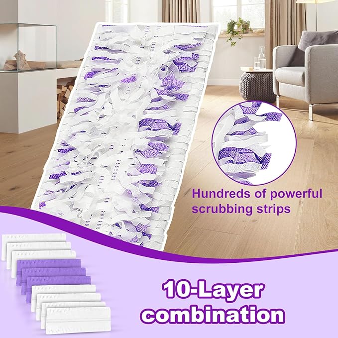 20 Count Disposable mop Pads Refills Compatible with Swiffer PowerMop Multi-Surface Mop and PowerMop Wood Mop, Replacement Pads Use for Floor Cleaning