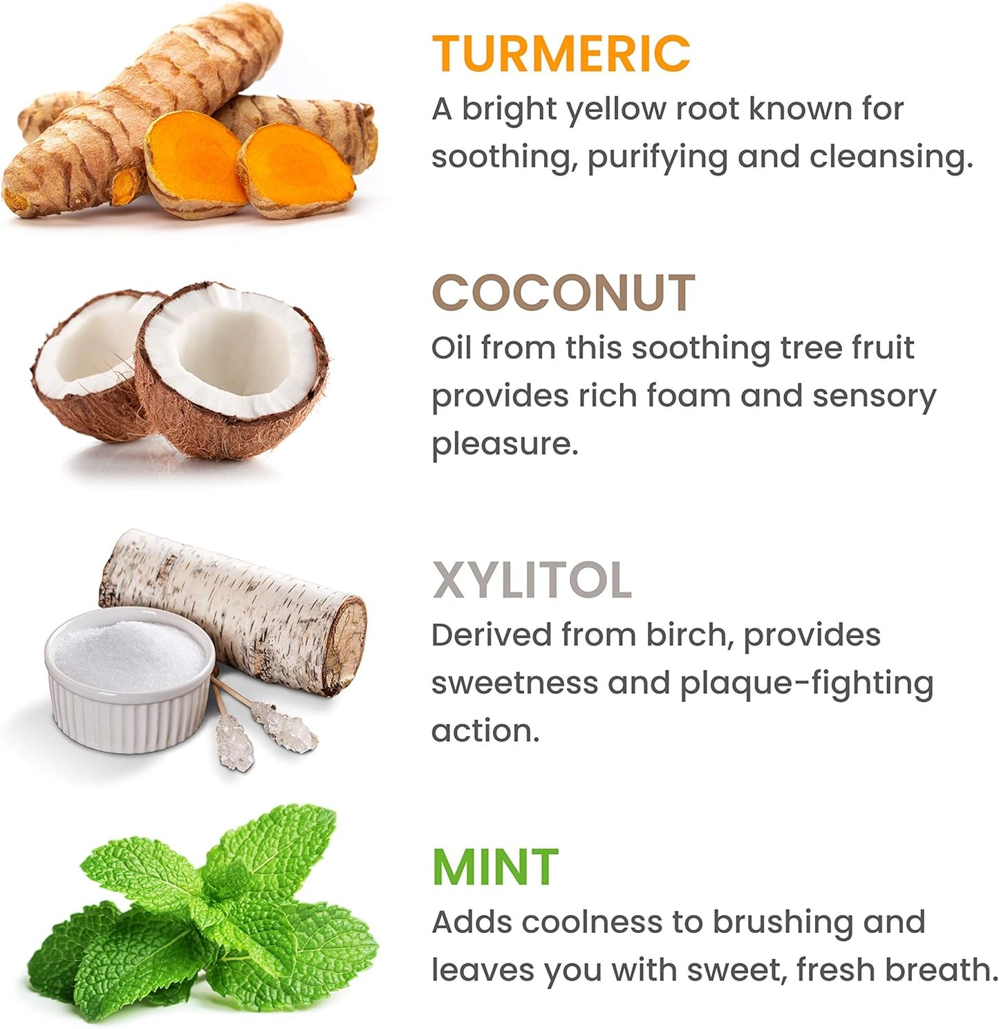 Himalaya Botanique Whitening Antiplaque Toothpaste, Mint Flavor with Turmeric & Coconut Oil - Whitening Toothpaste Without Fluoride for Brighter Teeth - Vegan, SLS Free, Gluten Free, 4 oz