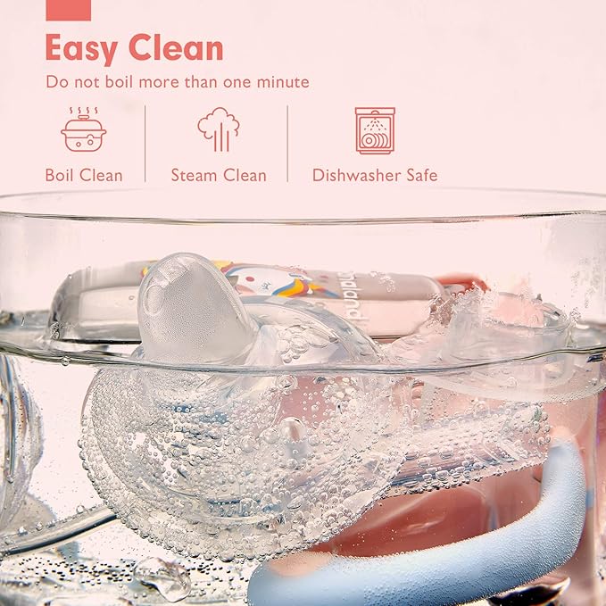 hahaland Sippy Cup for 6+ Month Old - 2 in 1 Spout & Straw Sippy Cups for Toddlers 1-3 No Spill Transition Weighted Straw Toddler Cups - 1 Cup with 2 Nipples