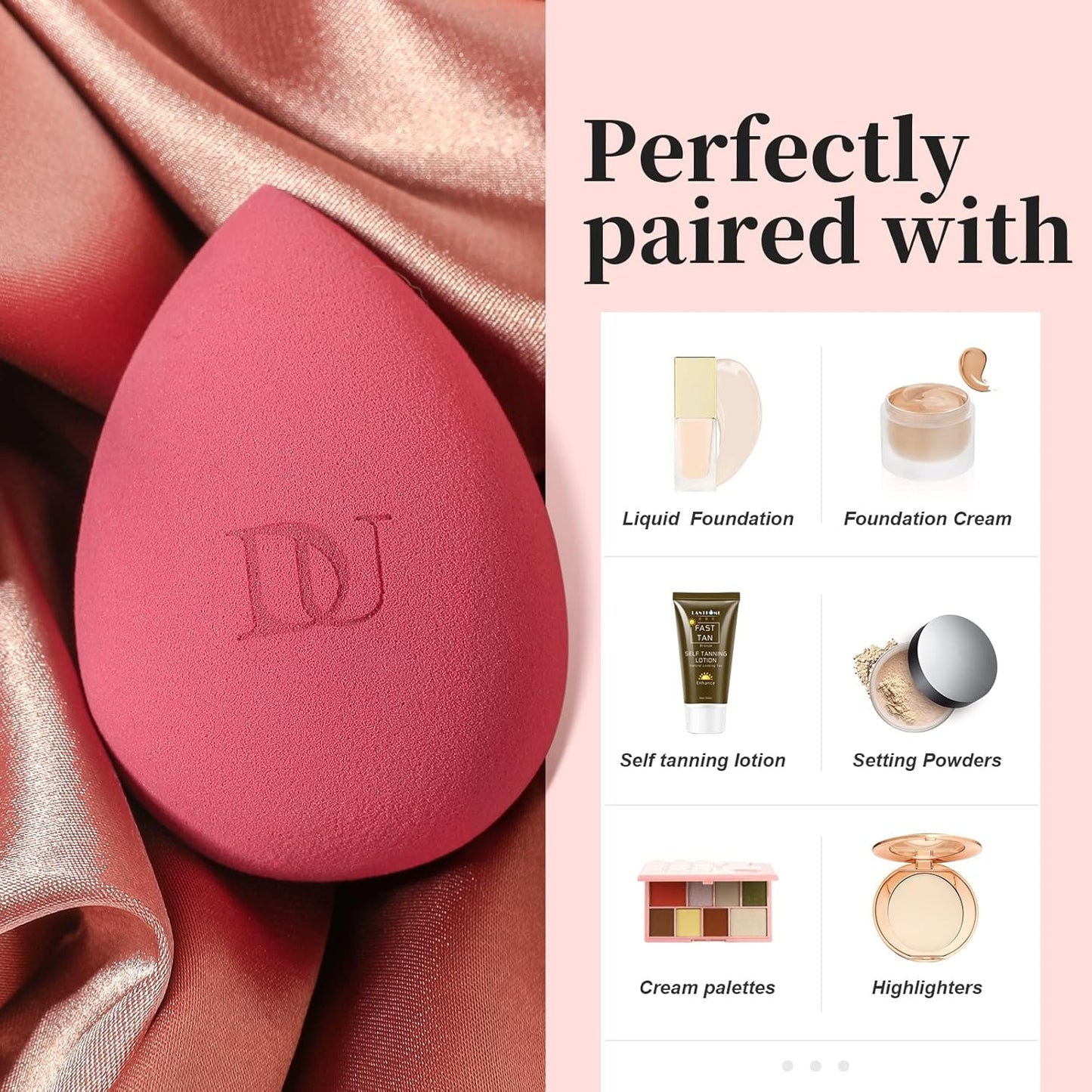DUcare Christmas Sponges Makeup Blender Sponge for blending liquid Foundations, Powders and Creams