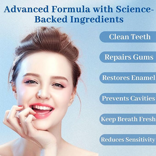 Nudenta Odontic Repair, Cavity Healing Tooth Armor Liquid, Nano Hydroxyapatite Remineralization Complex for Cavity Repair, Teeth Whitening with Remineralization Drops, Enamel Strengthening - 60ml