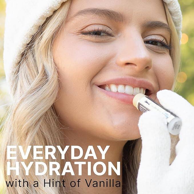 USDA Organic Lip Balm - USA Made with Natural Ingredients, Stocking Stuffers for Adults & Teens, Beeswax Vanilla Chapstick for Dry Lips, Beauty Gifts for Women, Birthday Gifts for Her & Him