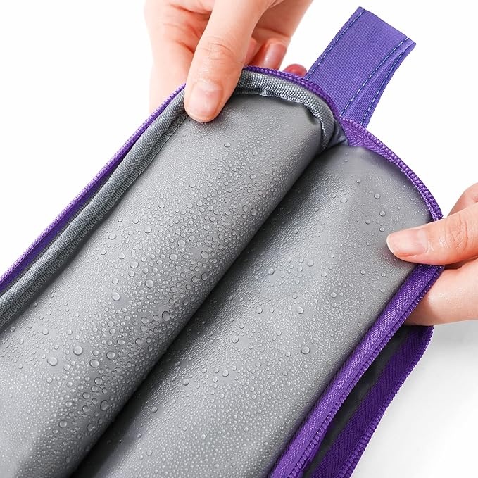 Kids Toiletry Bag for Girls, Travel Toiletry Bag for Teen Girls Cosmetic Bag Makeup Bag Waterproof Hanging Wash Bag Toiletries, Tie Dye Purple