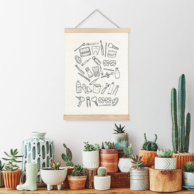 FDHSPAAM Dental Wall Art Decor, Dental Office Decor, Dentist Gifts for Women Men, Dentist Tools Wall Art Posters for Hospital Doctor Office, 12x16 Inch