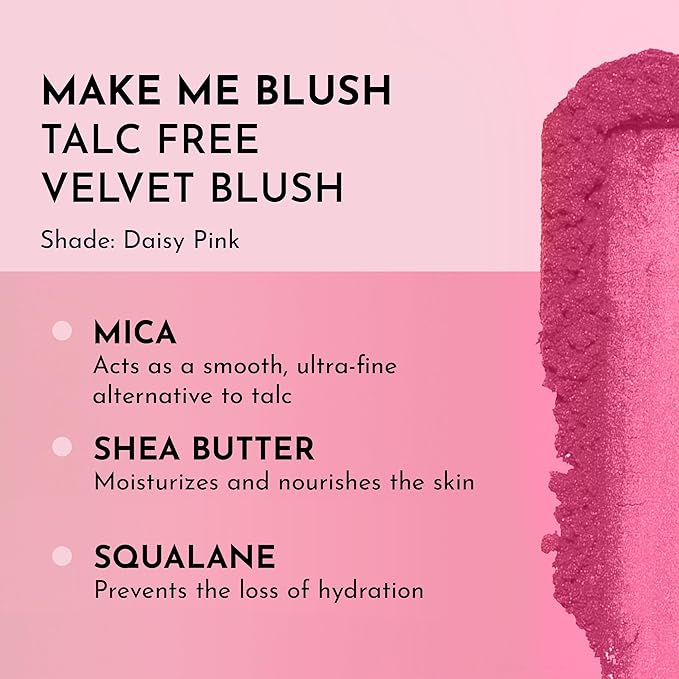 LAWLESS Women's Make Me Blush Talc Free Velvet Blush, Daisy Pink, 0.18 Ounce