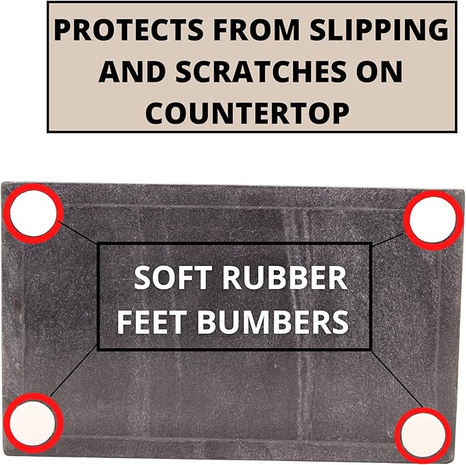 Natural Black Marble Tray for Bathroom | Kitchen | Vanity | Desktop, Stone Organizer for Coffee Table, Dresser, Nightstand, Candles, Soap, Towel, Plant, Jewelry (10" x 6"), Rectangular