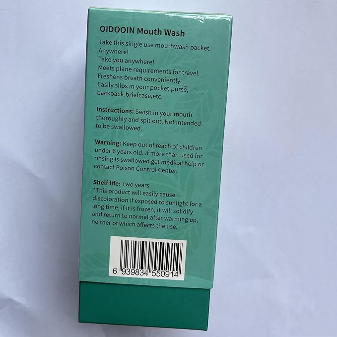 Mouthwash Travel Size Individually Wrapped Fresh Breath Mouthwash Mild Mint Flavor Office Travel Dating Essentials Mouth wash (0.37 Fl OZ(Pack of 20))