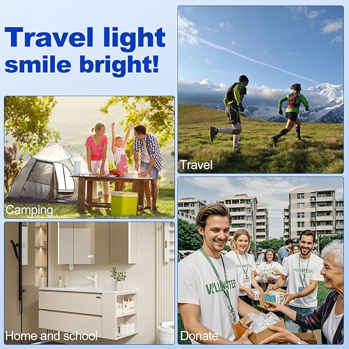 100pcs Disposable Toothbrushes with Toothpaste (5 Colors)