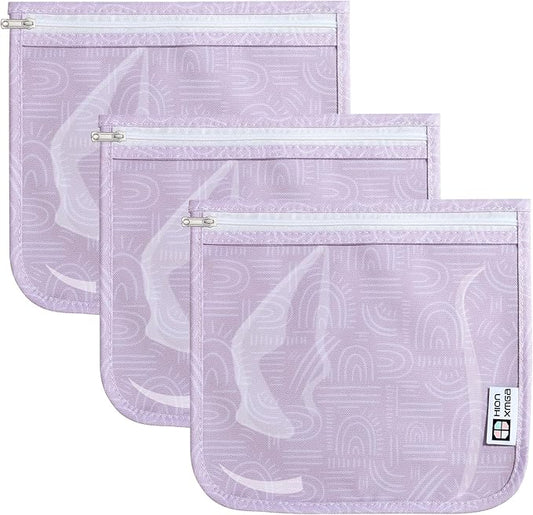 TSA Approved Toiletry Bag, Set of 3 Clear Travel Toiletry Bag Quart Size Zipper Travel Pouch, Waterproof Makeup Cosmetic Bag for Women Men Kids Toiletries Carry on, Wander Large