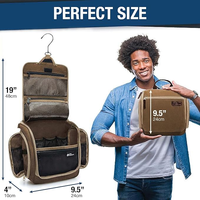 DD D&D Wanderlust D&D Hanging Travel Toiletry Bag for Men and Women – Cosmetics, Makeup and Toiletries Organizer Kit with 10 Compartments