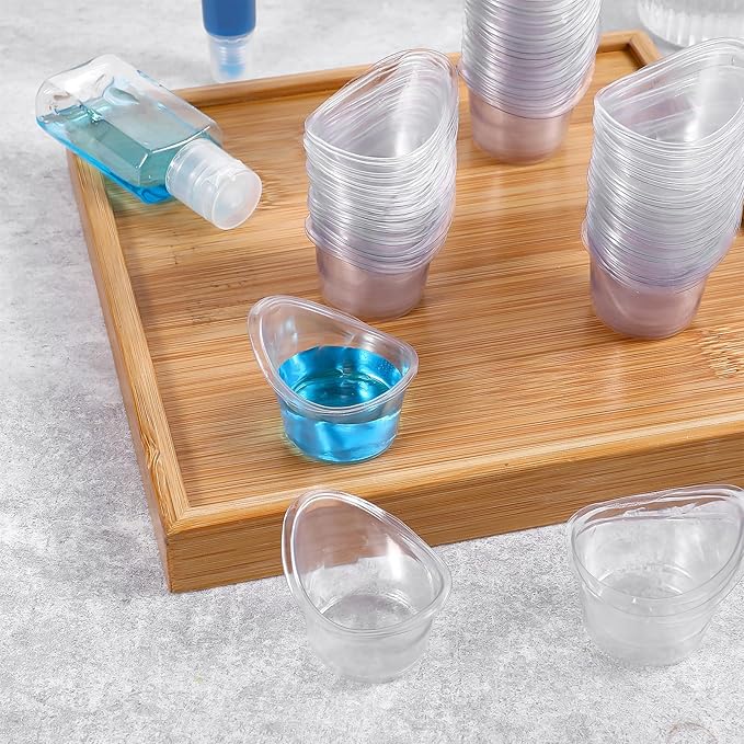 40Pcs Eye Wash Cup 5ml Disposable Eyewash Cups for Eye Rinse and Flush Silicone Eyes Flush Cleansing Cup Portable Plastic Measuring Cup for Quick Effective Soothing Tired Refresh Clean Dust Makeup