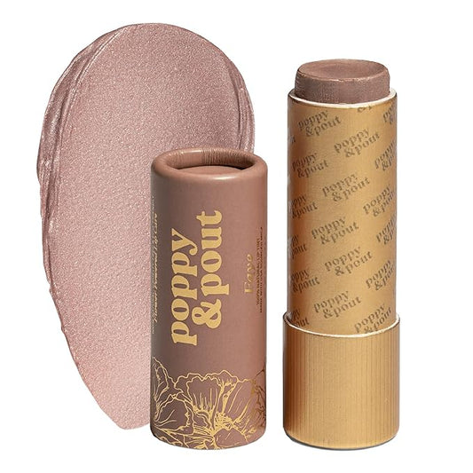 Poppy & Pout All Natural Lip Tint, Cardboard Tube, Hand-Filled, Beeswax, Vitamin E, Coconut Oil, Cruelty Free, All-Natural Shades (Faye)