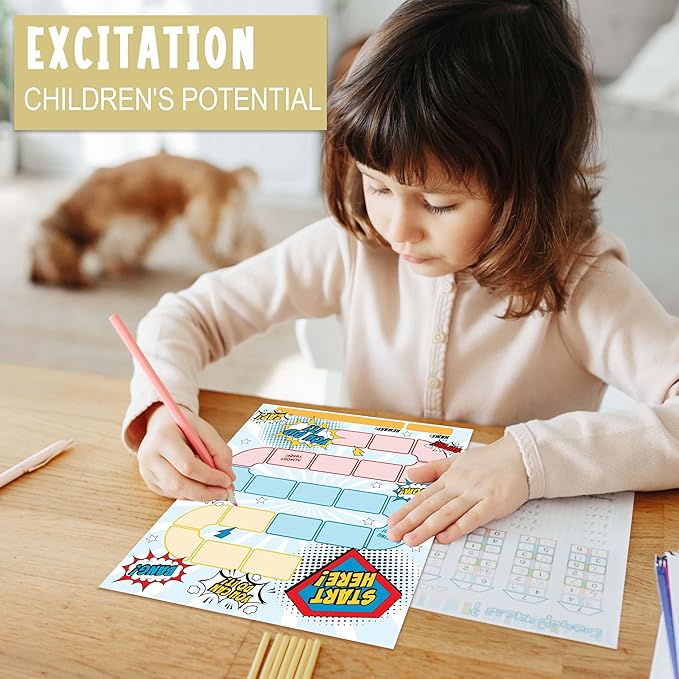 20 Superhero Reward Chart with 432 Round Stickers, Incentive Behavior Chart for Kids at Home Classroom, Kids Routine Daily Chore Sticker Chart-B12