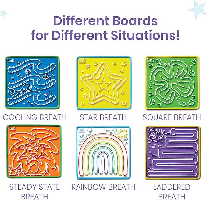 hand2mind Mindful Maze Boards, Tactile Sensory Toys for Toddlers, Anxiety Relief Items, Calm Down Corner Supplies, Emotional Regulation Tools for Kids, Play Therapy Toys, Mindfulness Gifts