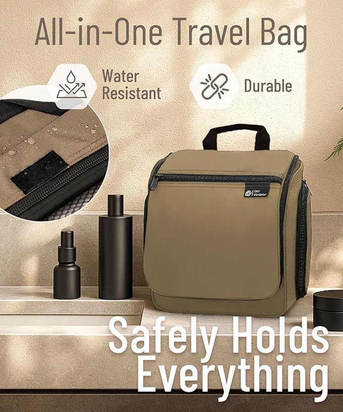 DD D&D Wanderlust D&D Hanging Travel Toiletry Bag for Men and Women – Cosmetics, Makeup and Toiletries Organizer Kit with 10 Compartments