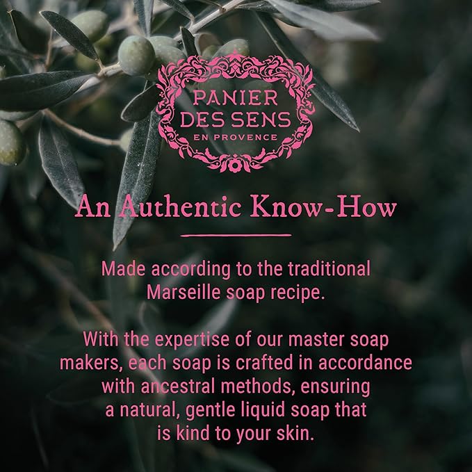 Panier des Sens Liquid Hand Soap Refills - Rose Floral Fragrance - Foaming Moisturizing Hand Soap - French Traditional Savon de Marseille for Kitchen & Bathroom - 34.4 Fl.oz Hand Wash 97% Natural