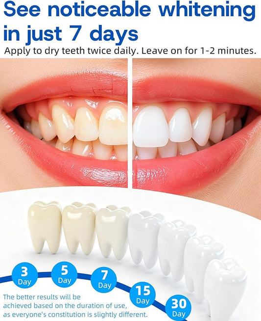 Teeth Whitening Pen 3 Pcs, 35% Carbamide Peroxide Gel, Tooth Paint & Teeth Whitening Gel as Effective Tooth Whitener, Removes Tough Stains Coffee, Wine, Tea, Sensitive Teeth-Friendly, Travel-Portable