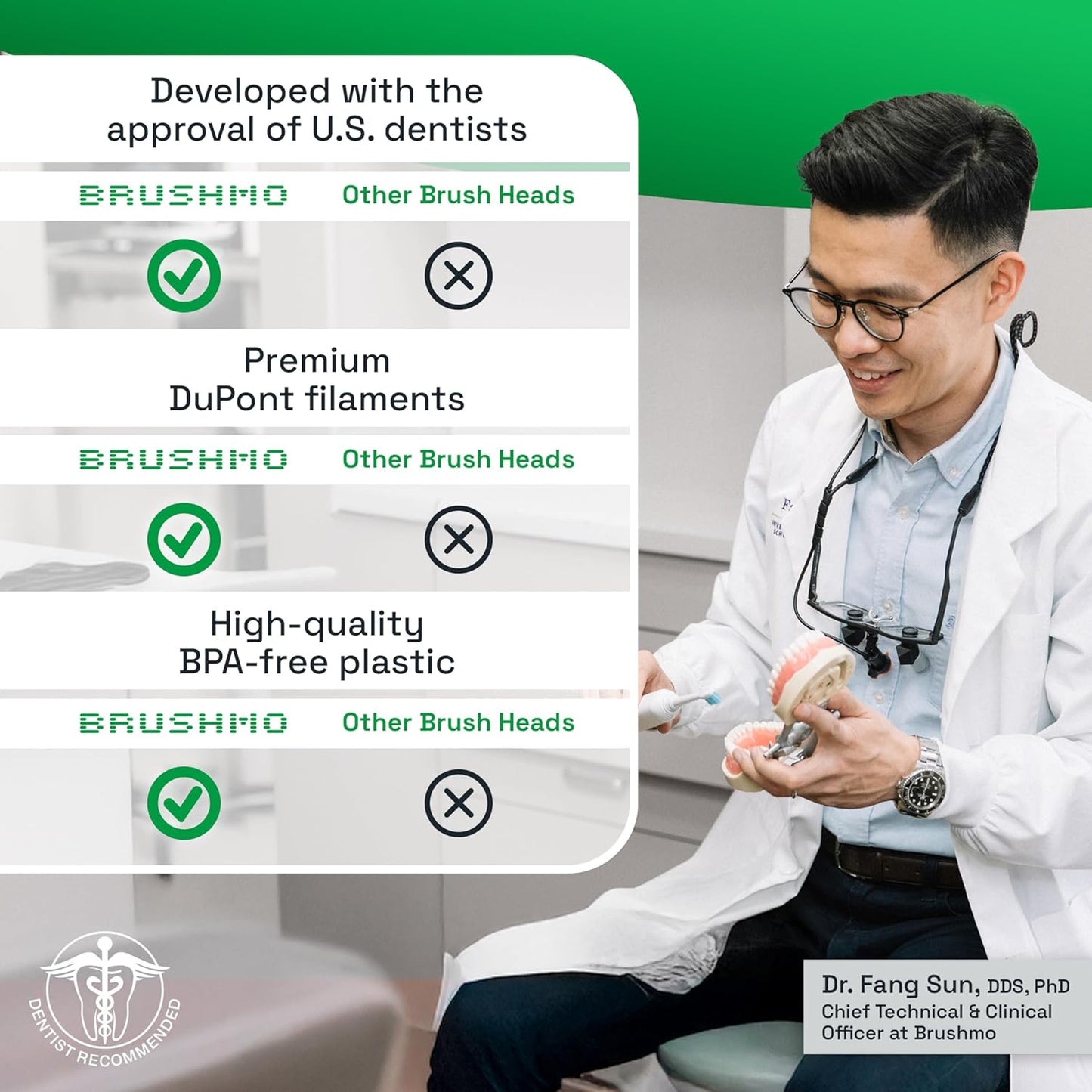 Brushmo Plaque Control Replacement Toothbrush Heads, Compatible with Philips Sonicare Click-on Electric Toothbrush Handles, 8 Standard Replacement Heads, Soft Dupont Bristles, BM928pk, Pink