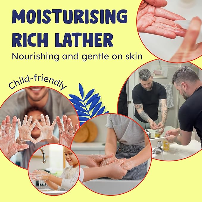 Originally Yellow Plant-Based Hand Soap All Natural Infused with Organic Lemon | Gentle Natural Hand Soap | Pet & Baby-Safe Soap, 16 Fl Oz (3-Pack)