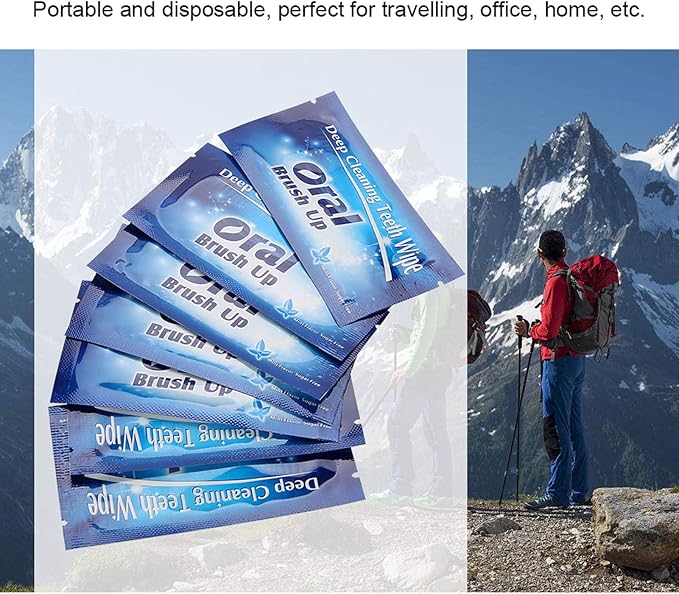 50Pcs Finger Teeth Wipes, Floss Wipe Cloth Tooth Cleaning Tool for Oral Deep Cleaning Teeth Whitener Strips Finger Toothbrush Oral Finger Wipes Removing Teeth