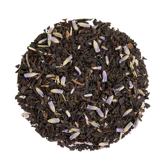 Heavenly Tea Leaves Organic Black Lavender, Loose Leaf Black Tea, 4 oz. (Approx. 50 Cups of Tea) - Strong, Full Bodied, Brisk, Great For Hot Or Iced Tea, Naturally Caffeinated, Premium Quality