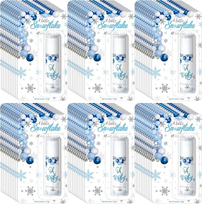 30 Pack a Little Snowflake Baby Shower Games Prizes Party Gifts Bulk Lip Balms Favors for Winners Adults Guests Gender Reveal Favors Decorations Baby Shower Souvenirs Gift Bags Stuffers