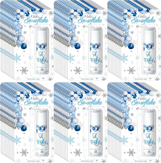 30 Pack a Little Snowflake Baby Shower Games Prizes Party Gifts Bulk Lip Balms Favors for Winners Adults Guests Gender Reveal Favors Decorations Baby Shower Souvenirs Gift Bags Stuffers