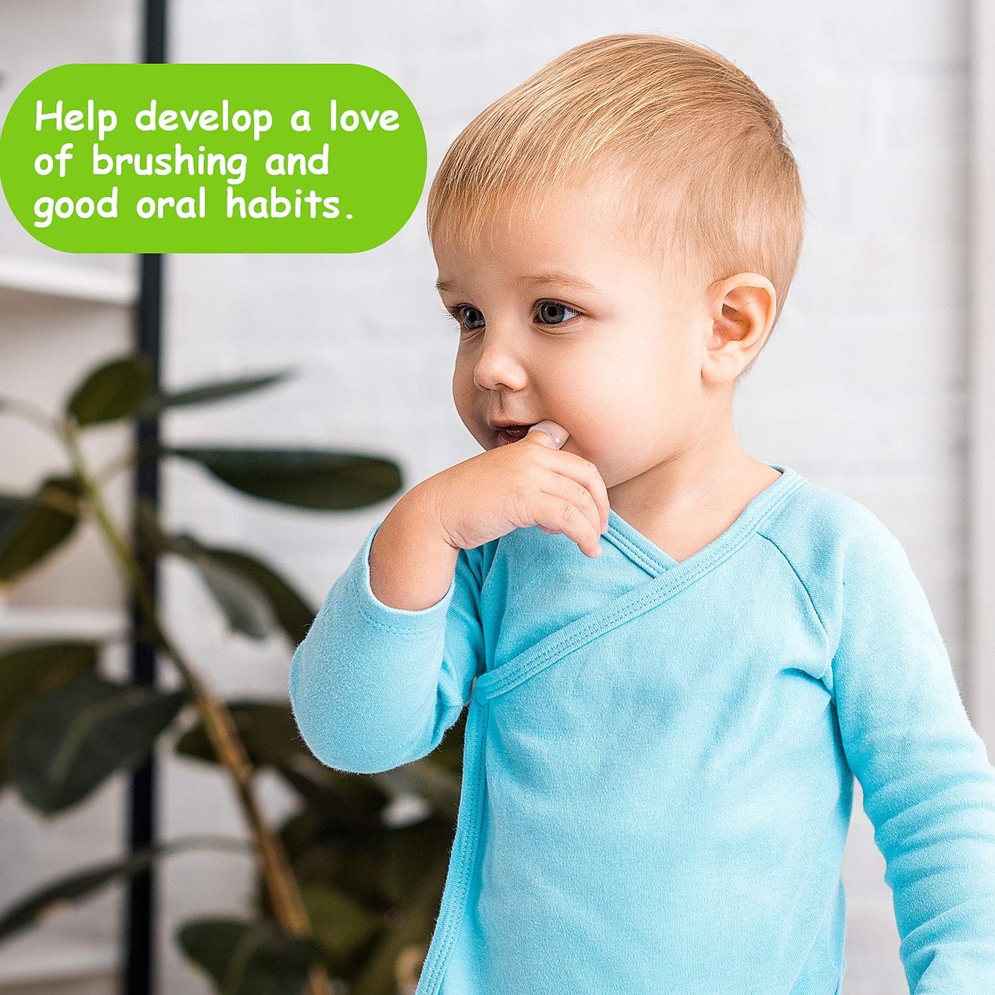 Boao 36 Pcs Baby Finger Toothbrushes with Storage Case Infant Toddlers Teeth Brushes Soft Silicone Baby Tongue Cleaners for Oral Cleaning Tooth Training Supplies