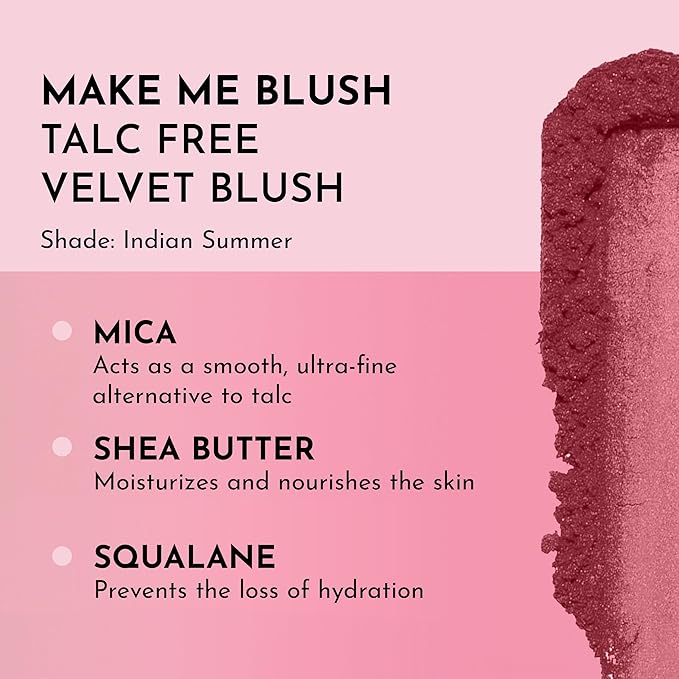 LAWLESS Women's Make Me Blush Talc Free Velvet Blush, Indian Summer, Pink, 0.18 Ounce