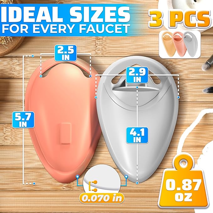 Toddler Faucet Extender for Bathroom Sink - 3Pcs Extension Faucet Cover Bathtub Baby Sink Attachment for Washing Face Hand Washing - Long Extend Water Faucet Extender Toddler Sink Fun Gadgets