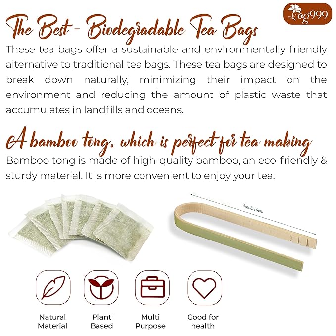 TOG999, 120 Tea Bags – Special Blend of Cinnamon, Black Tea, Orange Peel and Cloves, 100% Natural Ingredients, Hand-made Blend Herbal Tea. Eco-conscious Tea Bags. No Sugar, No Caffeine, No Gluten, Vegan.