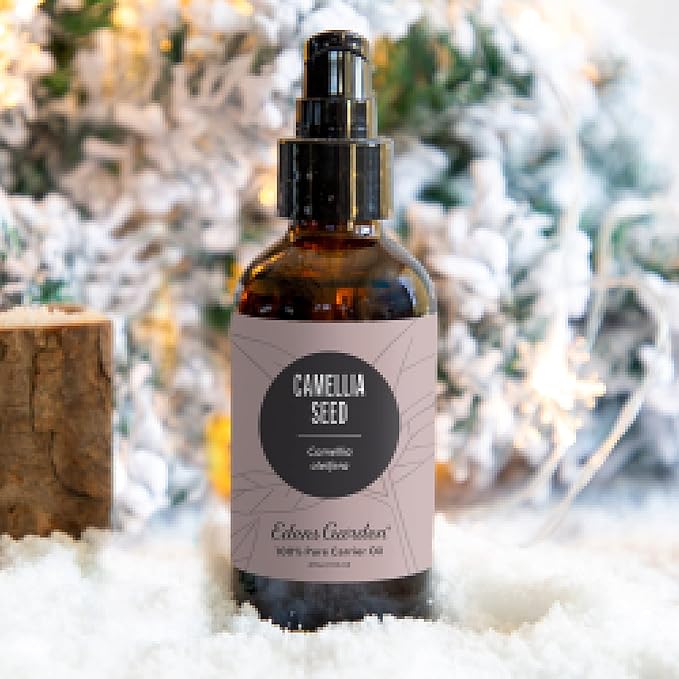 Edens Garden Camellia Seed Carrier Oil- 100% Pure Premium Cold Pressed & Hexane Free, Natural Moisturizer for Face, Skin, Hair, Scalp & Nail Care, Diluting Essential Oils & Massage 118 ml (4 fl oz)