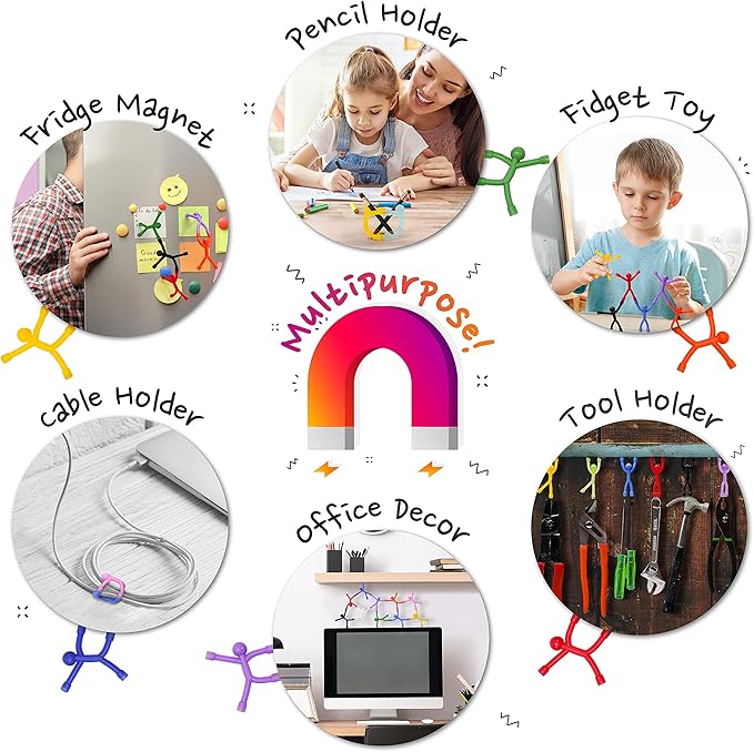 MAGMEN Strong Magnetic Fidget Toys for Kids & Adults - 20 Pack Sensory Toys for ADHD Autism Anxiety - Educational STEM Building Set - Travel Desk Toys - Stress Relief for Focus & Calm Ages 3+