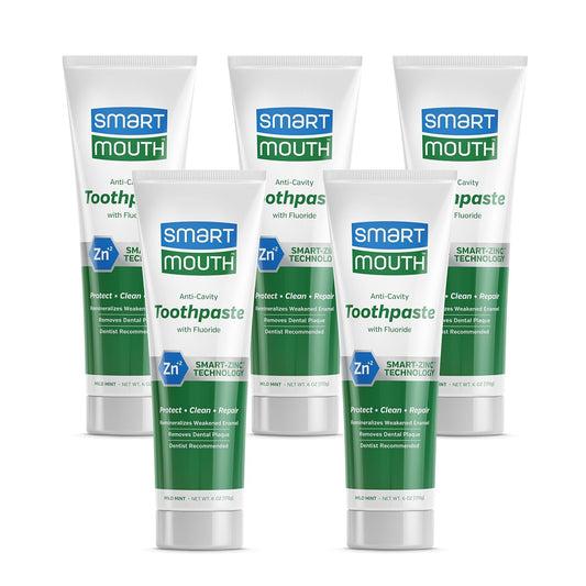 SmartMouth Premium Toothpaste for Elite Oral Health Protection, 6 oz Each, 5 Pack