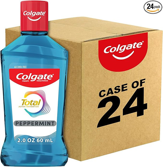 Colgate Total Advanced Pro-Shield Mouthwash, Peppermint - 60mL, Case of 24