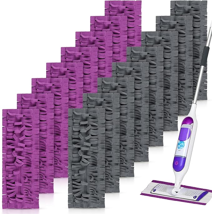16 Pack Disposable Power Mop Pads Refills with Swiffer PowerMop Multi-Surface Replacement Mopping Pads