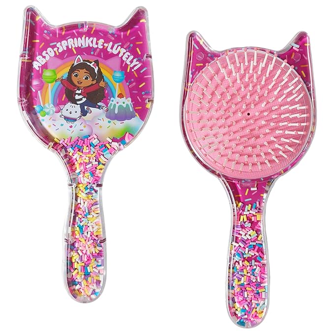 LUV HER Kids’ Detangling Confetti Hair Brush – Fun Gabby's Dollhouse Design, Gentle on Wet & Dry Hair, Ideal for Kids Ages 3+, Makes Hair Care Fun and Easy
