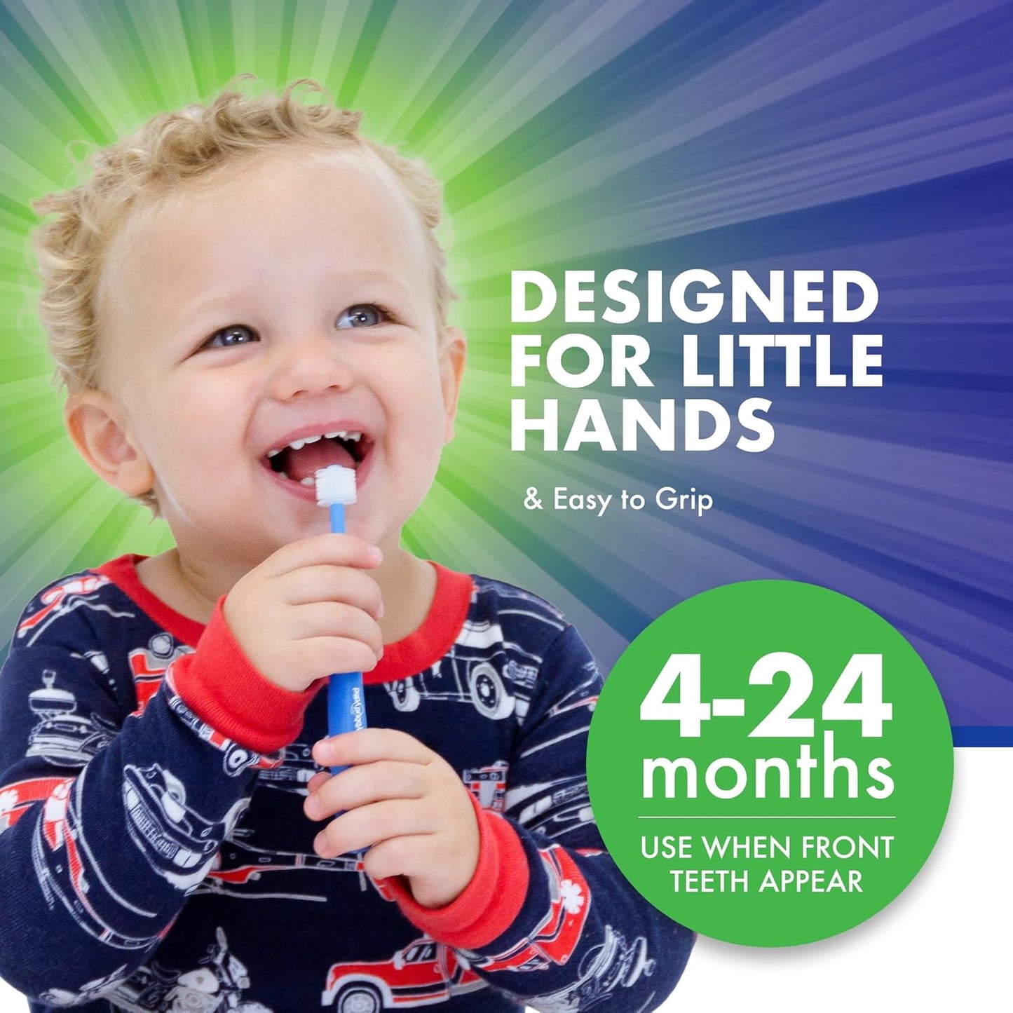 Brilliant Oral Care Baby Toothbrush with Soft Bristles and Round Head, for a Toddler Approved, Easy to Use All-Around Clean Mouth, Ages 0-2 Years, Yellow, 3 Pack