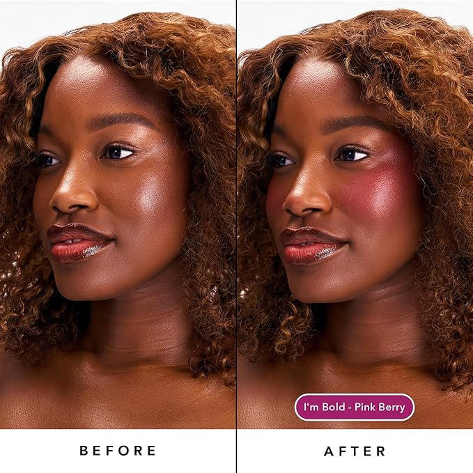 Sacheu Cheek STAY-N Liquid Blush for Cheeks — High Pigment, Buildable, Lightweight Cream Blush for Dewy & Radiant Flushed Cheeks — Long-lasting & Cruelty Free, I'm Bold