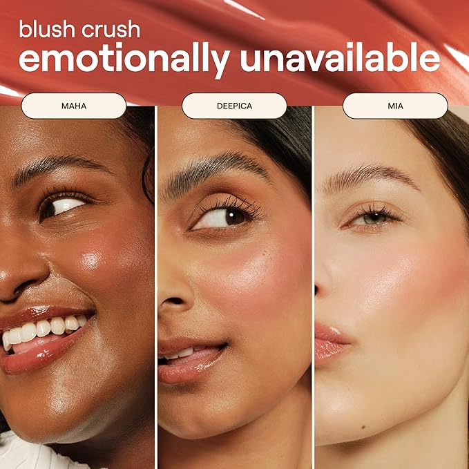 Live Tinted Blush Crush - Creamy Liquid Blush for All Skin Tones, Skincare-Powered With Peony Extract, Aai Fruit Oil, and Vitamin C Infused, 1 oz - Emotionally Unavailable- Dusty Rose